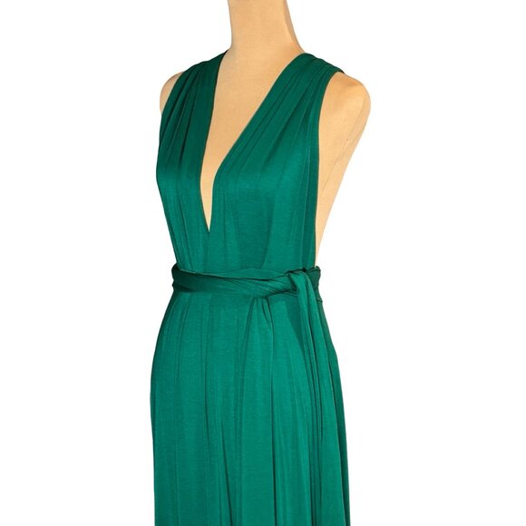 NWT Tart Transformer Maxi Dress Sz M Kelly Green Modal Event Feminine Flowy - Picture 6 of 12